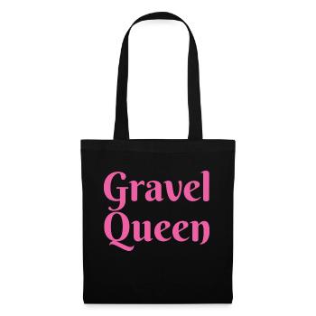 Gravel Queen Rennrad Fahrrad Gravelbike - Stoffbeutel - Schwarz - Vorne