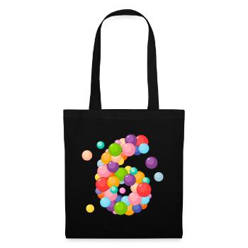 6ans, anniversaire 6 ans, 6 ans, j'ai 6 ans - Sac en tissu - noir - Devant