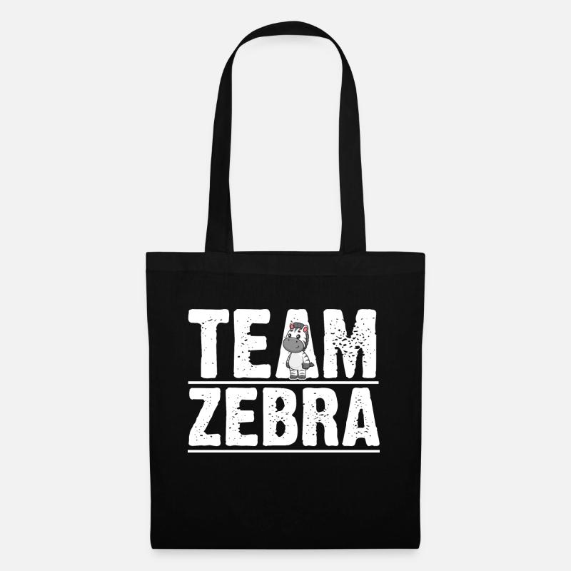 Zebra - Stoffbeutel - Schwarz