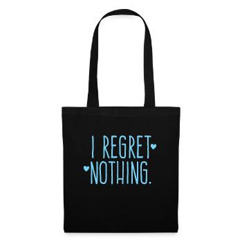 Je ne regrette rien ! - Sac en tissu - noir - Devant