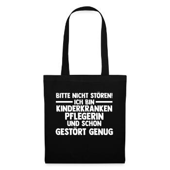Pfleger Pflegekraft Kinderkrankenpflegerin - Stoffbeutel - Schwarz - Vorne