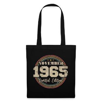 Cadeau D'anniversaire, Vintage Né En Novembre 1965 - Sac en tissu - noir - Devant