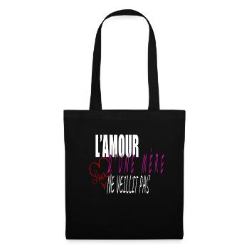 l'amour d'une mère - Sac en tissu - noir - Devant
