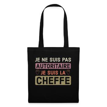 Femme autoritaire femme cheffe 2 - Sac en tissu - noir - Devant