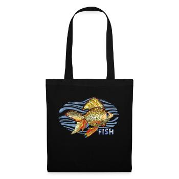 Poisson - Sac en tissu - noir - Devant