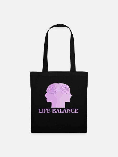 Life balance - Stoffbeutel - Schwarz