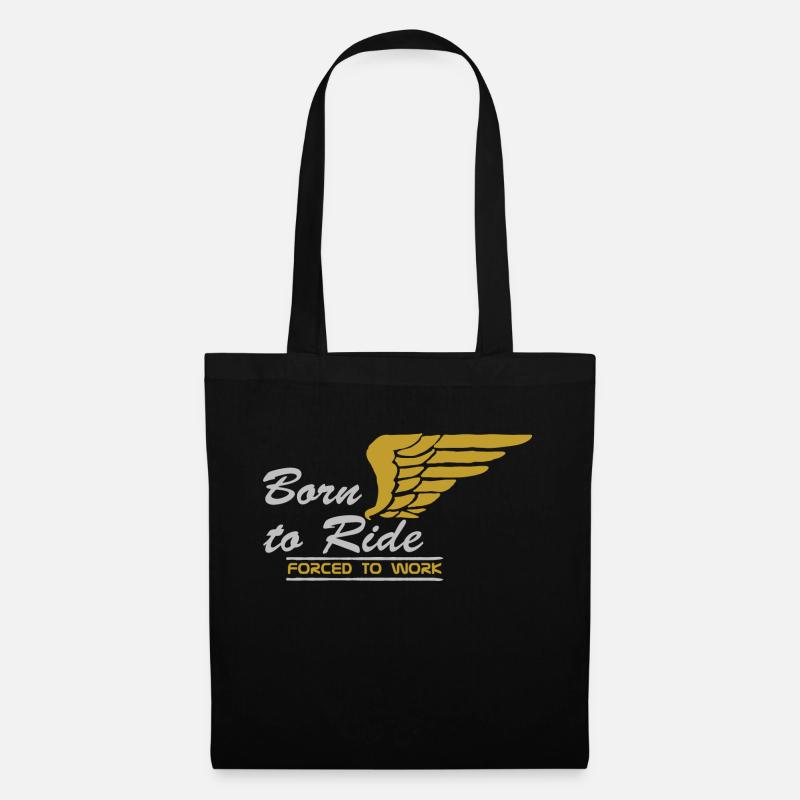 Born to Ride Tee: Entfessle deine Freiheit! - Stoffbeutel - Schwarz
