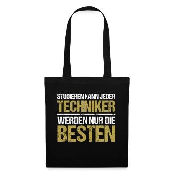 Anyone can study - Techniker Edition - Tote Bag - black - Front