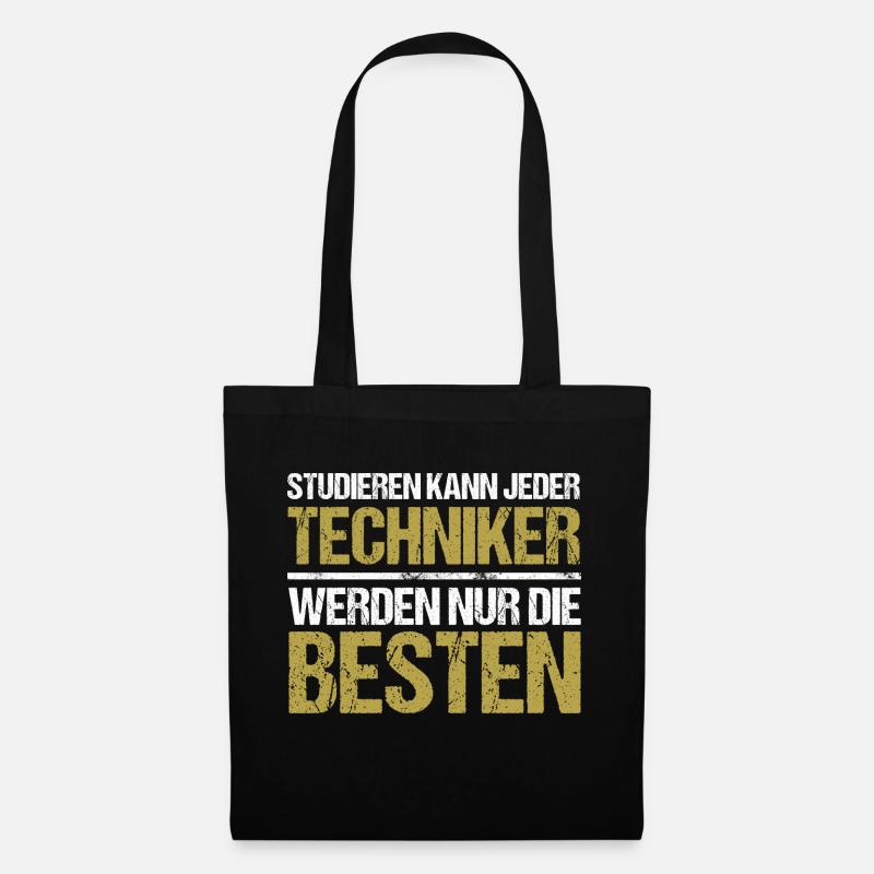 Studieren kann jeder - Techniker Edition - Stoffbeutel - Schwarz