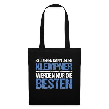 Tout le monde peut étudier - Édition plombier - Sac en tissu - noir - Devant
