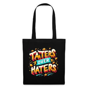 taters over haters 12 - Stoffbeutel - Schwarz - Vorne
