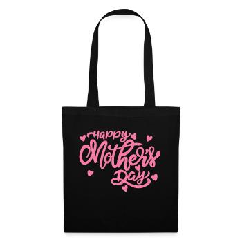 Bonne fête des mères - Sac en tissu - noir - Devant