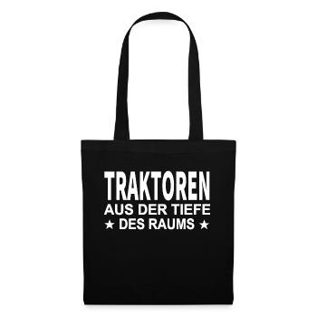 Traktor - Stoffbeutel - Schwarz - Vorne