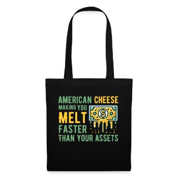 American Cheese & Assets Melt Fun - Sac en tissu - noir - Devant