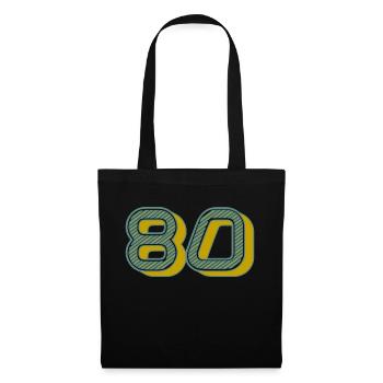 80. 80 YEARS. 80th ANNIVERSARY. 80 YEARS ANNIVERSARY. - Tote Bag - black - Front