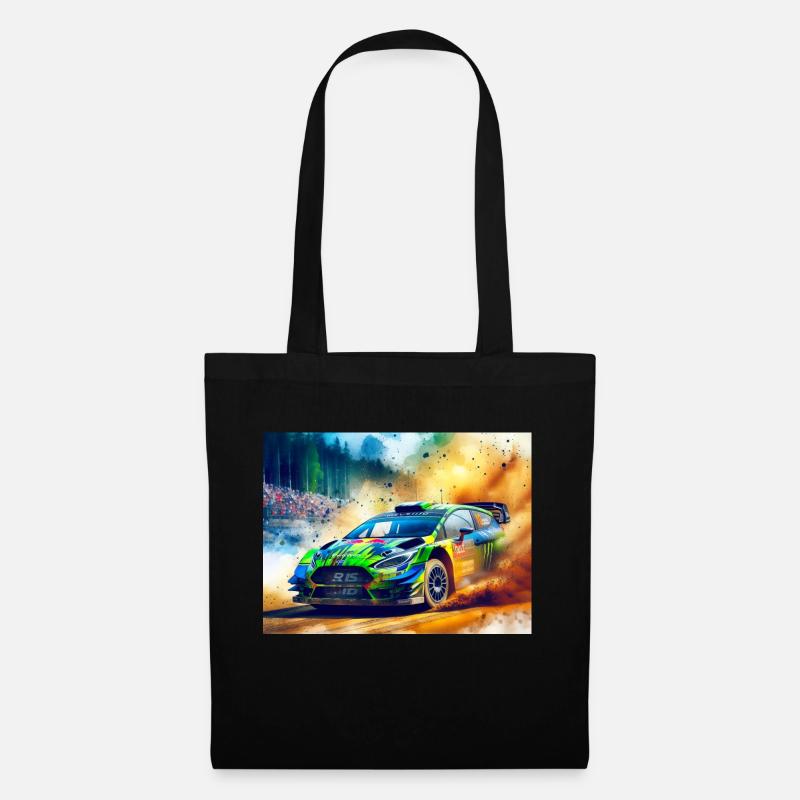 Course de voitures de rallye - Sac en tissu - noir