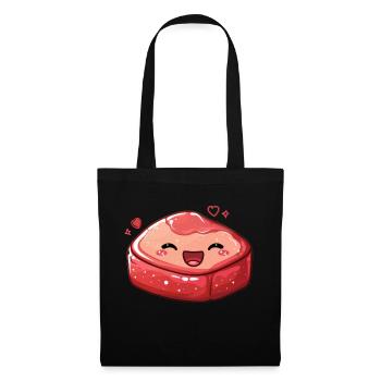 Sweet steak with googly eyes - Tote Bag - black - Front