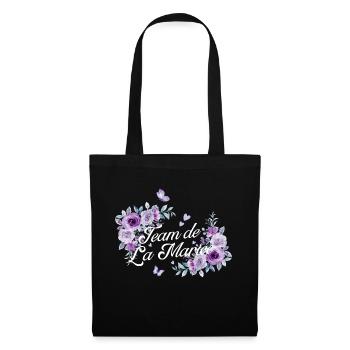 Purple floral bridal team - Tote Bag - black - Front