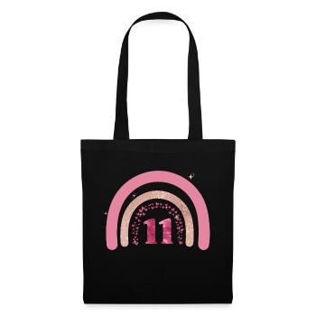 11e anniversaire rainbow rose - Sac en tissu - noir - Devant