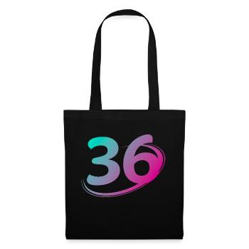 Numéro 36 multicolore - Sac en tissu - noir - Devant