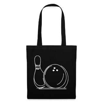 Bowling Ball and Pin Drawing - Tote Bag - black - Front