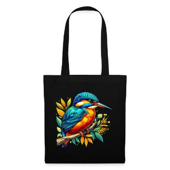 Martin-pêcheur - Sac en tissu - noir - Devant