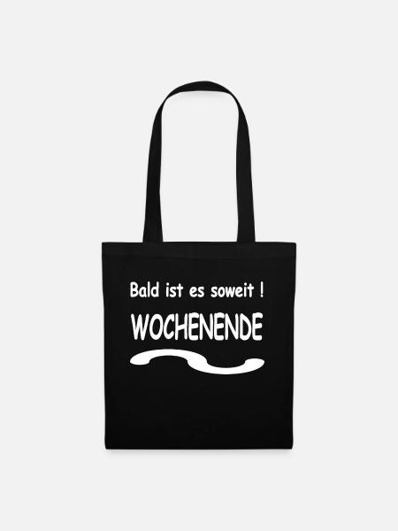 Wochenende - Stoffbeutel - Schwarz
