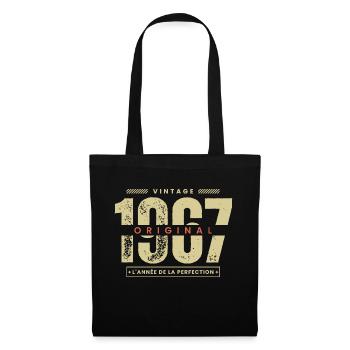 vintage 1967 / année 1967 / t-shirt 1967 - Sac en tissu - noir - Devant