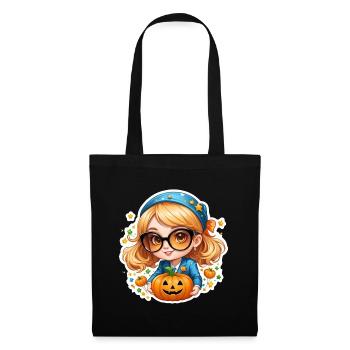 Pumpkin Girl for Halloween - Tote Bag - black - Front
