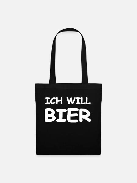 Bier - Stoffbeutel - Schwarz