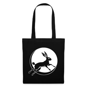 Rabbit with Moon Ostara Full Moon - Tote Bag - black - Front