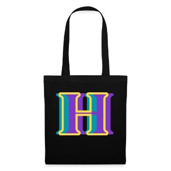 Multicolored letter h - original gift idea - Tote Bag - black - Front