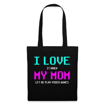 Gaming Gamer Cadeau J’aime ma maman - Sac en tissu - noir - Devant