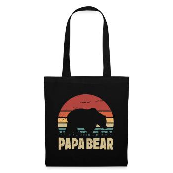 Papa Bear Retro - Tote Bag - black - Front