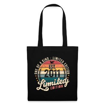 Birthday Gift 2011 Vintage 2011 Retro 2011 - Tote Bag - black - Front
