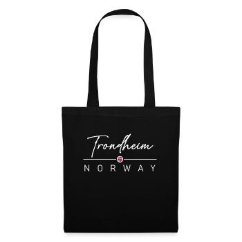 Norvège - Trondheim - Norvège - Norvège - Sac en tissu - noir - Devant