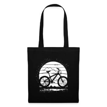 Dessin VTT - Sac en tissu - noir - Devant