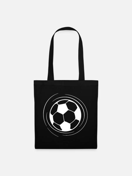 Fußball Skizze - Stoffbeutel - Schwarz