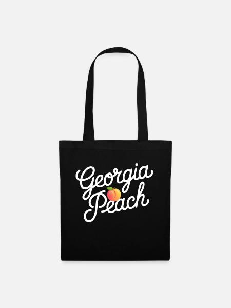 Georgia Peach Script - Tote Bag - black