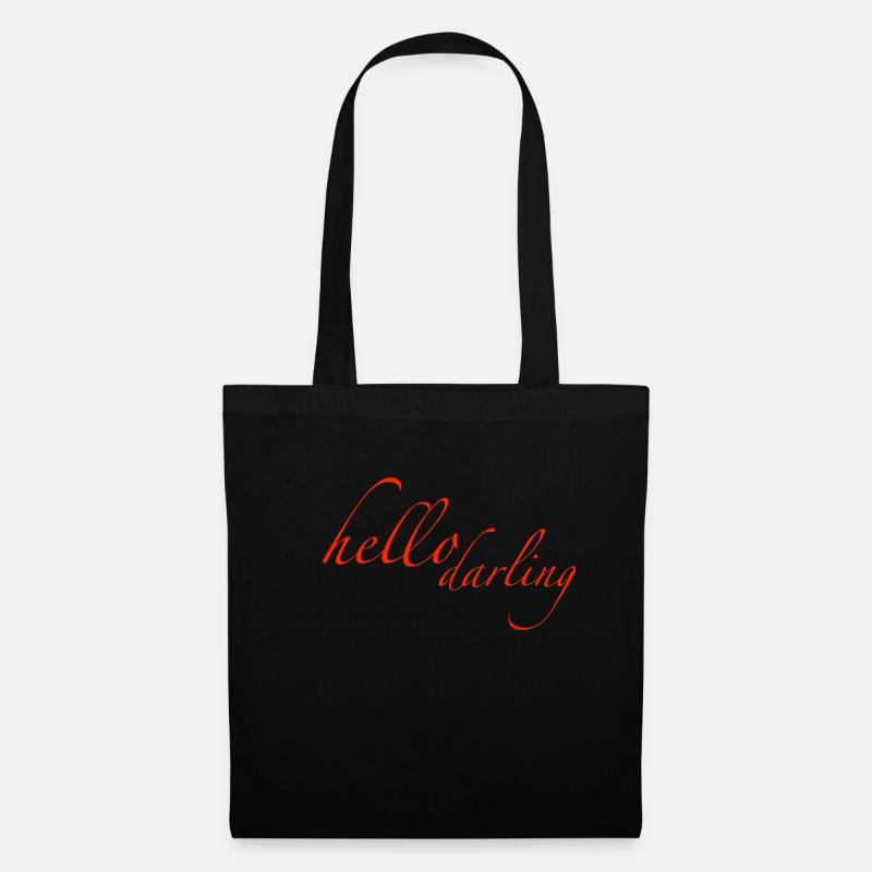 hello darling - Stoffbeutel - Schwarz