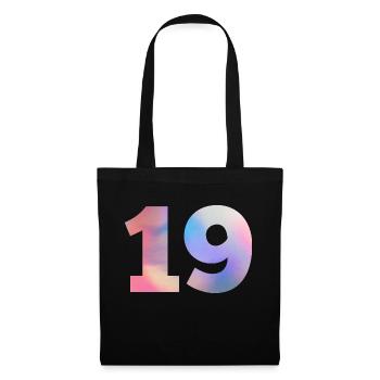 Colorful Number 19 - Tote Bag - black - Front