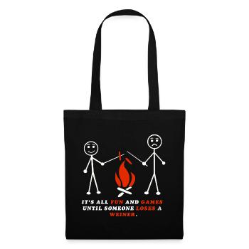 Camping amusant – C’est amusant jusqu’à ce que quelqu’un perde - Sac en tissu - noir - Devant