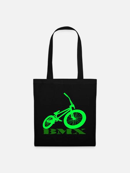 BMX Rad - Stoffbeutel - Schwarz