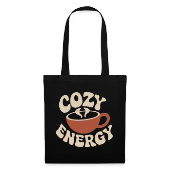 Cozy Energy – Vintage Coffee Mug - Tote Bag - black - Front