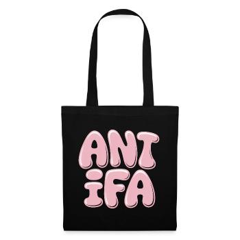 Antifa – Antifaschistisches Merch - Stoffbeutel - Schwarz - Vorne