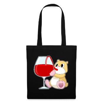Hamster Red Wine - Tote Bag - black - Front
