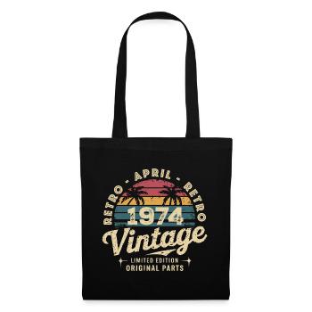 Avril 1974 - April 1974 - Sac en tissu - noir - Devant