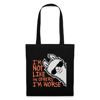 Lama Sonnenbrille Im Not Like The Others I'm Worse - Stoffbeutel - Schwarz - Vorne