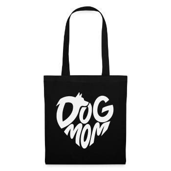 Dog Mom Heart Design with Dog Motif - Tote Bag - black - Front