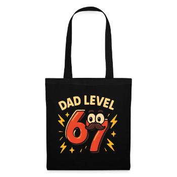 Dad Level 67 Six Seven Meme Father Dad Humor - Tote Bag - black - Front